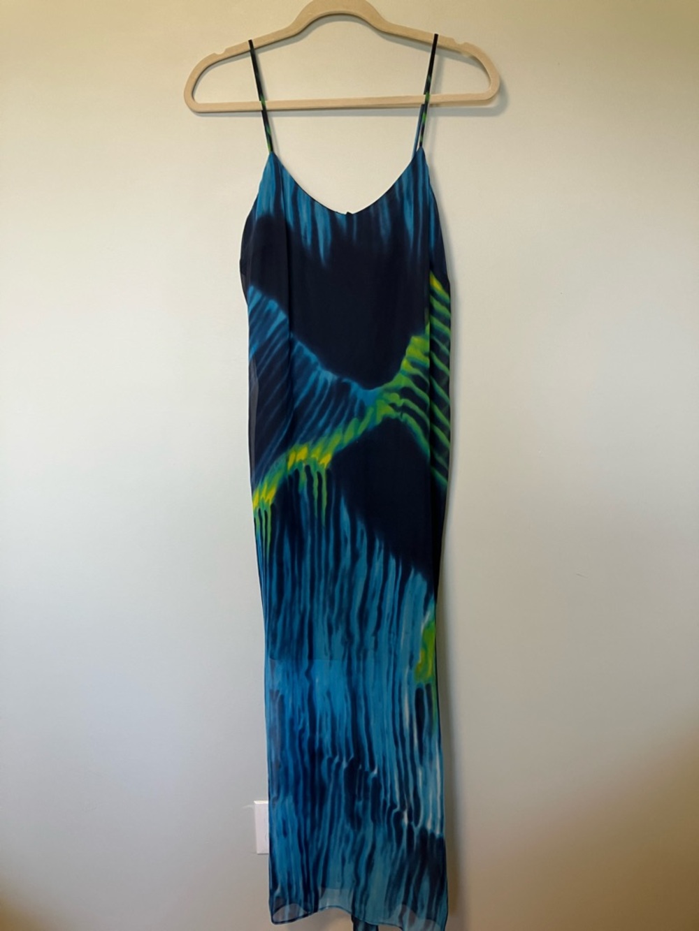La Perla Navy and Bright Teal Slip Dress